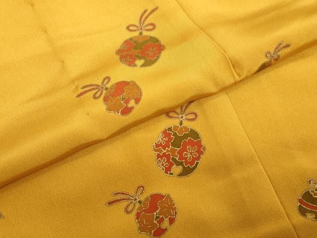 平和屋着物○長襦袢 無双仕立て 草花鈴文 金彩 正絹 逸品 未使用