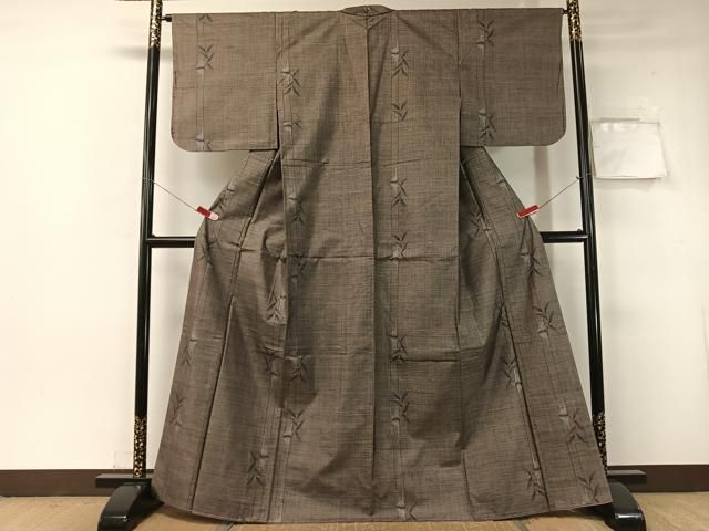 平和屋着物 本場大島紬 9マルキ 竹並び 正絹 vp