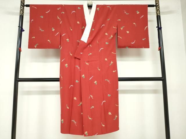 平和屋着物 長襦袢 袷 成物 銀彩 正絹 ud