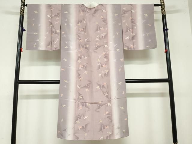 平和屋着物 長襦袢 無双仕立て 折り鶴文 やまと誂製 正絹 ud