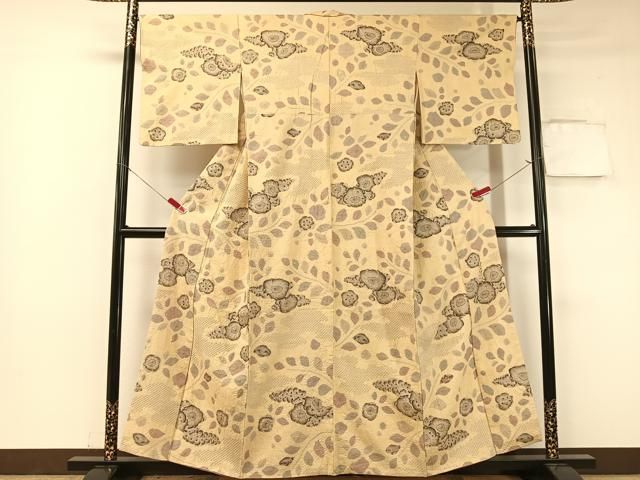 平和屋着物 西洞院辻が花 大脇一心 小紋 紬地 絞り おく田謹製 正絹 vp