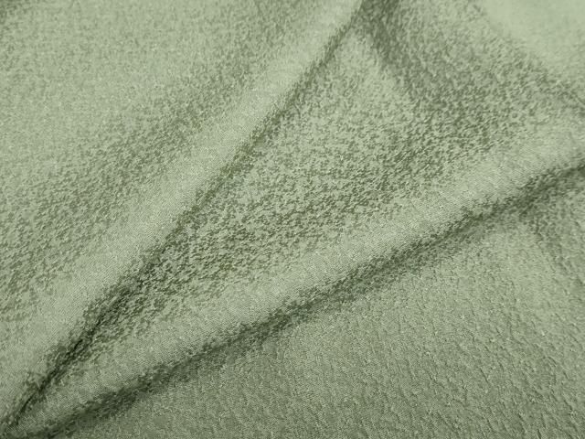 平和屋着物 本草木染作家 瑞鳳 色無地 霞地紋 柳茶色 正絹 ud