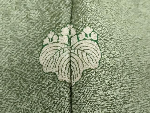  平和屋着物 本草木染作家 瑞鳳 色無地 霞地紋 柳茶色 正絹 ud 色無地 着物