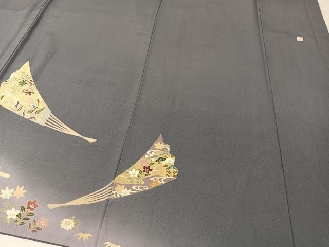  平和屋着物 訪問着 作家物 扇面花文 暈し染め 金彩 正絹 vp 訪問着 付け下げ 着物