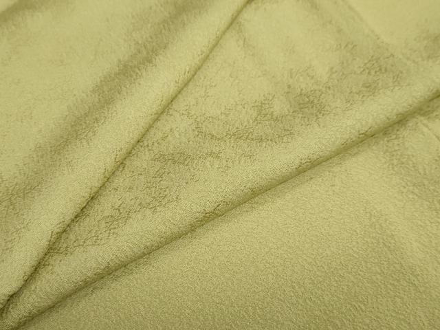 平和屋着物 上質な色無地 霞地紋 青朽葉色 正絹 ud