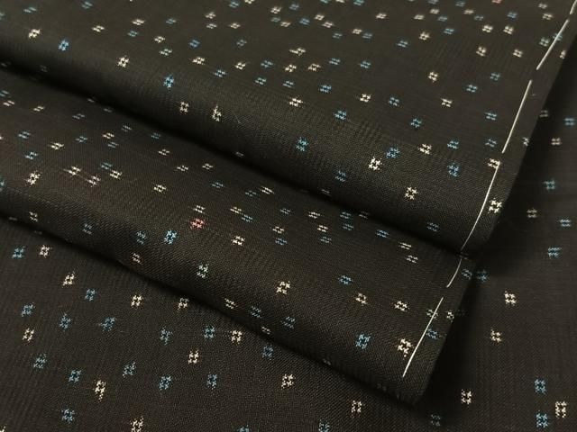 平和屋着物 本場大島紬 7マルキ あられ文 正絹 vp
