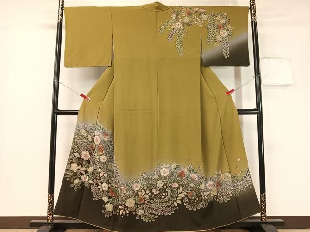 平和屋着物 訪問着 作家物 絞り 辻が花 暈し染め 正絹 vp