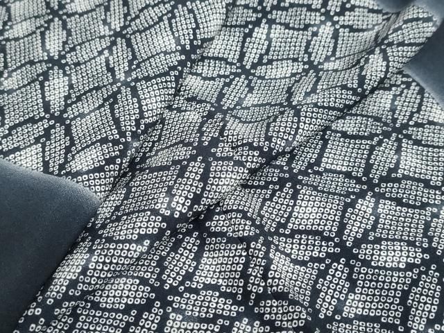 平和屋着物 上質な小紋 鹿の子七宝間道 暈し染め ロング丈 正絹 ud