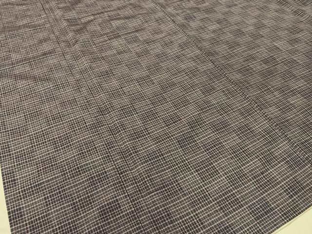 格子柄 正絹