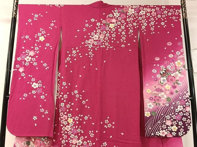 花毬舞蝶文 暈し染め