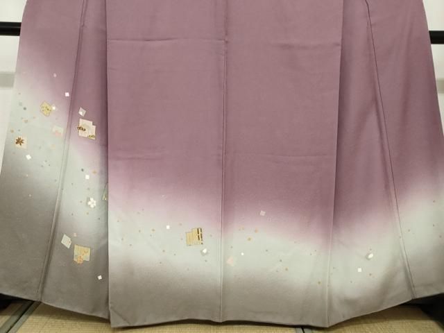 訪問着 箔散らし草花文