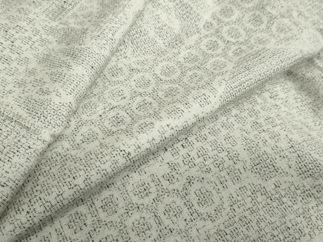 平和屋着物 本場結城紬 重要無形文化財 100亀甲 切嵌幾何学文 正絹 ud