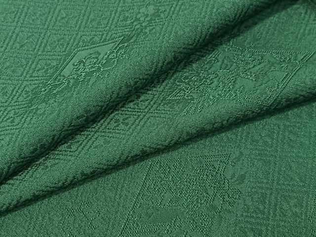 平和屋着物 上質な色無地 菱花地紋 鉄色 正絹 vp