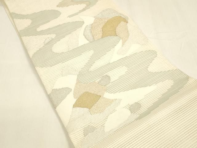 平和屋着物 夏物 絽綴れ 太鼓柄袋帯 抽象流水文 金銀糸 正絹 cm