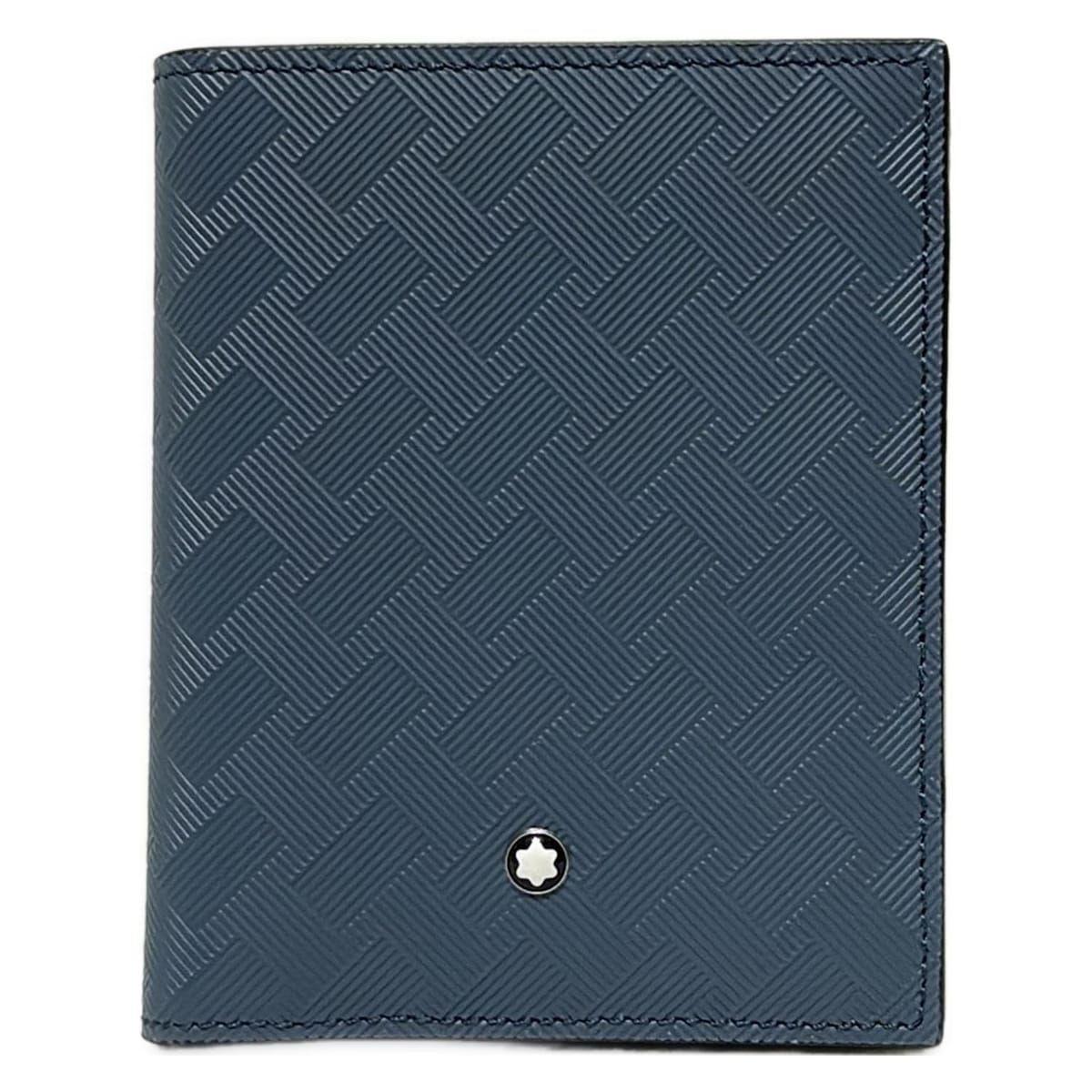 MONTBLANC モンブラン 札入れ ブルーグレー レザー