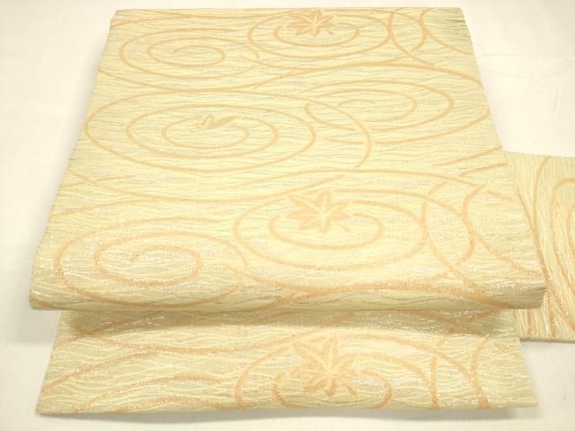 平和屋着物 夏物 西陣 川島織物 九寸名古屋帯 竜田川 金銀糸 正絹 cm