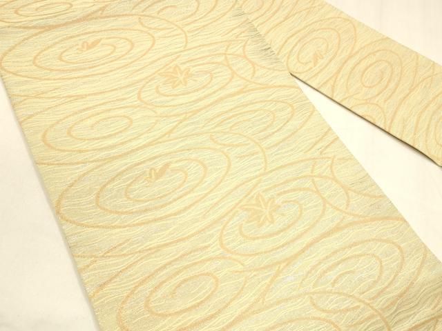 平和屋着物 夏物 西陣 川島織物 九寸名古屋帯 竜田川 金銀糸 正絹 cm