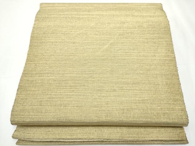 平和屋着物 スリーシーズン 春夏秋 両面 太鼓柄袋帯 すくい織 よろけ縞 金糸 正絹 hy