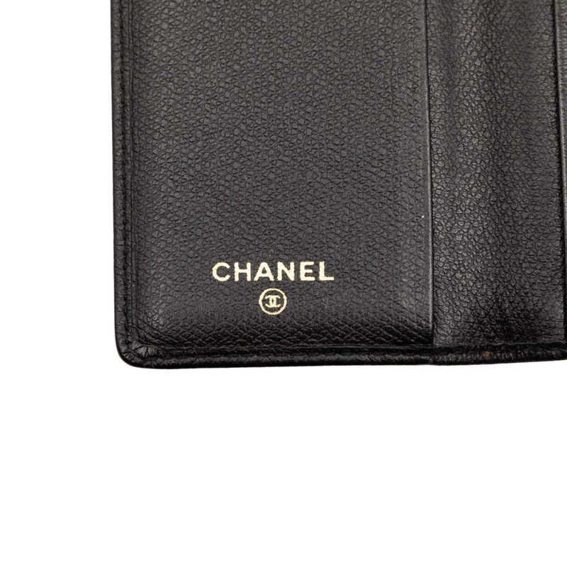 シャネル ココボタン カードケース 名刺入れ ブラック レザー