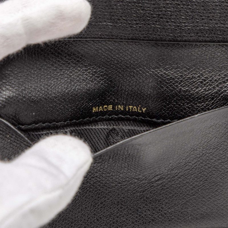 シャネル ココボタン カードケース 名刺入れ ブラック レザー