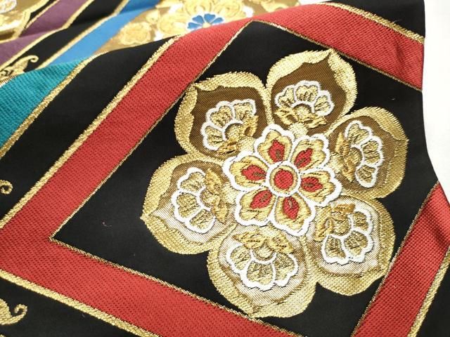 六通柄袋帯 錦彩