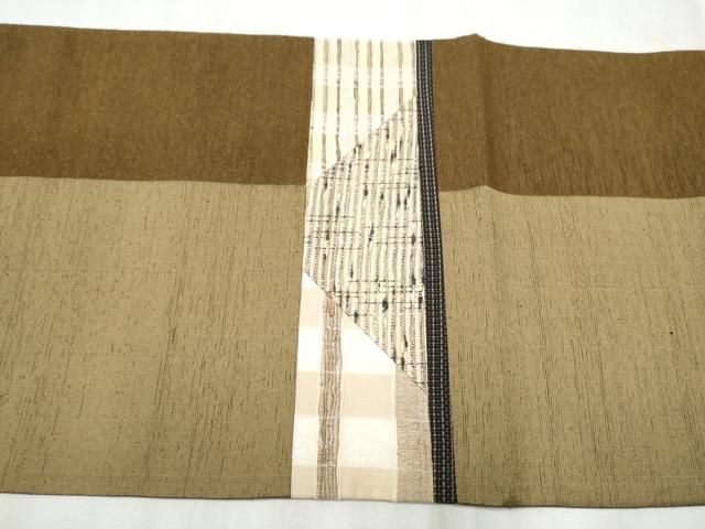 太鼓柄袋帯 本場大島紬地