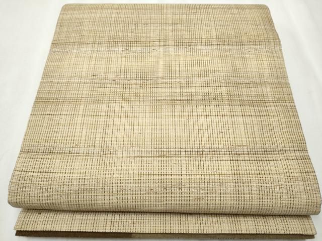 平和屋着物 インド アッサム 野蚕糸 手織 ムガシルク 両面 太鼓柄袋帯 本場大島紬地 切嵌 霞文 やまと誂製 正絹 hy