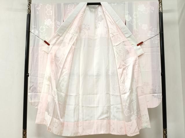  平和屋着物 振袖用長襦袢 無双仕立て 枝桜地紋 暈し染め 正絹 yc 長襦袢 長襦袢 半襦袢