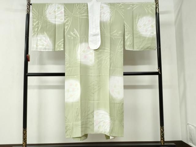 平和屋着物 長襦袢 無双仕立て 舞蝶地紋 暈し染め 正絹 yc