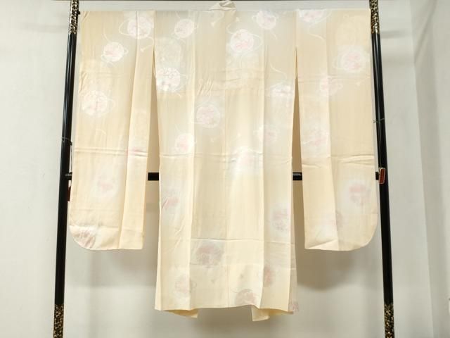 平和屋着物 振袖用長襦袢 無双仕立て 鈴草花地紋 暈し染め 正絹 yc