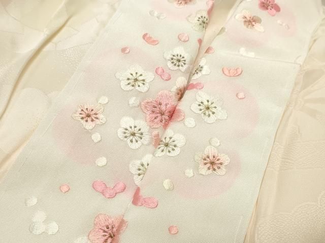 平和屋着物○振袖用長襦袢 無双仕立て 雲重ね源氏車地紋 暈し