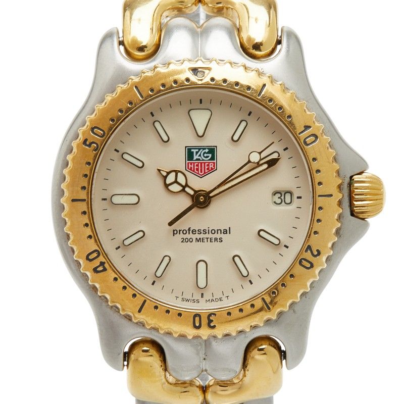 タグホイヤー セル プロフェッショナル200 S 95.713 K シルバー ゴールド ステンレススチール メッキ ボーイズ TAG HEUER 214-47026