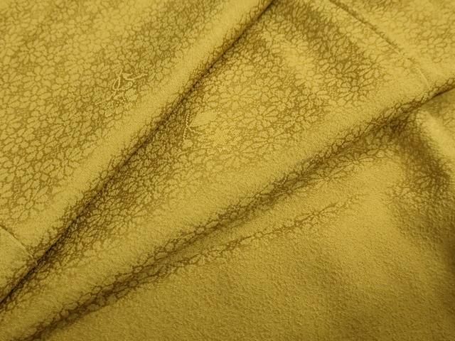 平和屋着物 上質な色無地 花尽くし文 桑茶色 正絹 ud