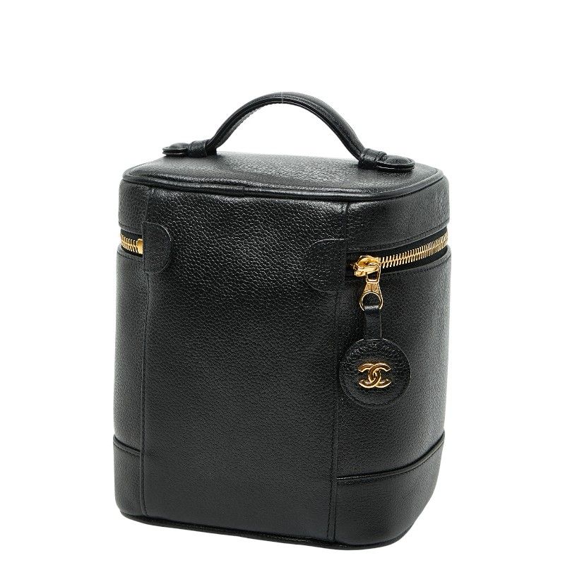 シャネル ココマーク バニティバッグ ハンドバッグ ブラック キャビア