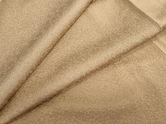 平和屋着物 上質な色無地 花尽くし地紋 焦香色 正絹 ud