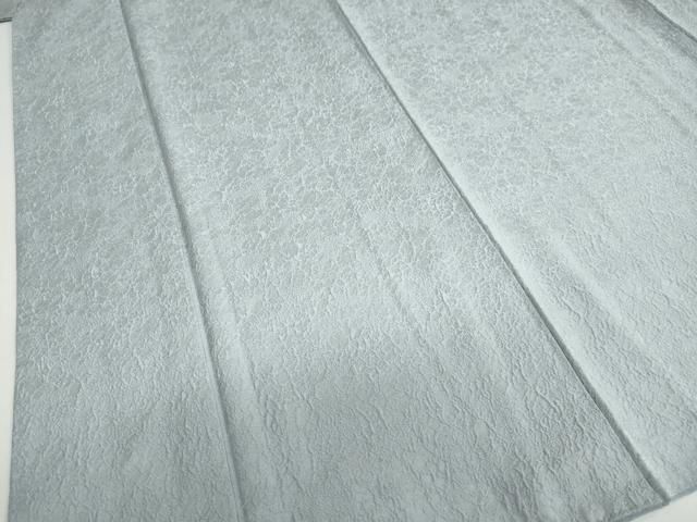 平和屋着物 染色作家 斉藤三才 色無地 霞地紋 湊鼠色 反端付き 正絹 ud