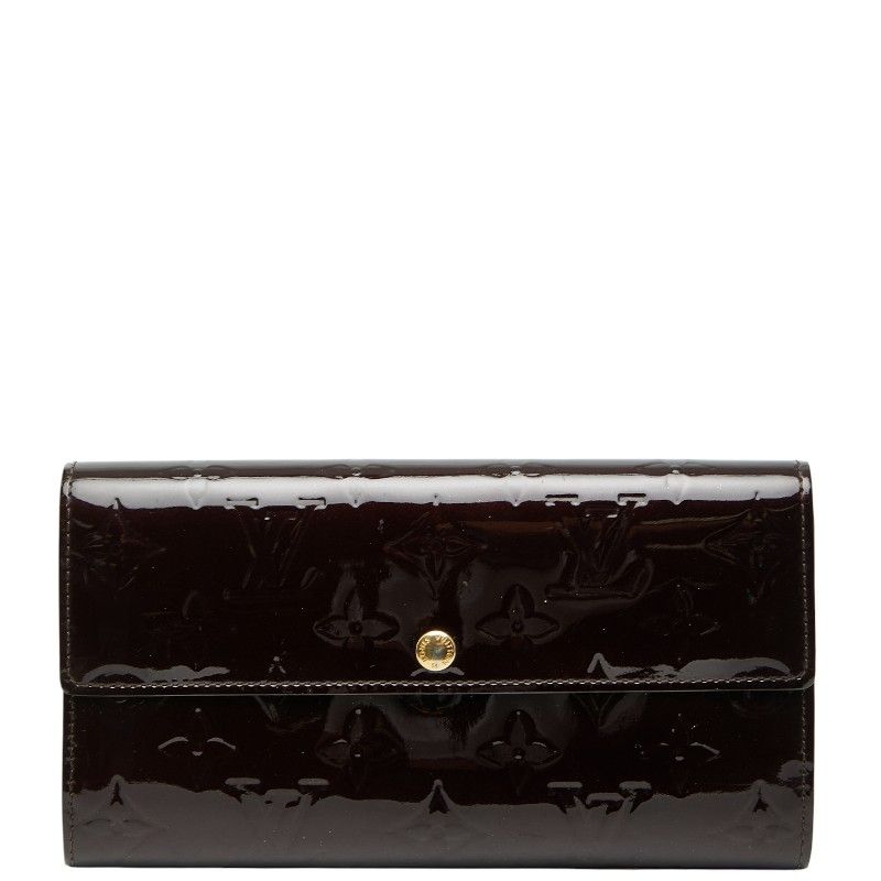 ルイ ヴィトン モノグラム ヴェルニ ポルトフォイユ サラ M 93524 アマラント パープル パテントレザー レディース LOUIS VUITTON 1-0247756