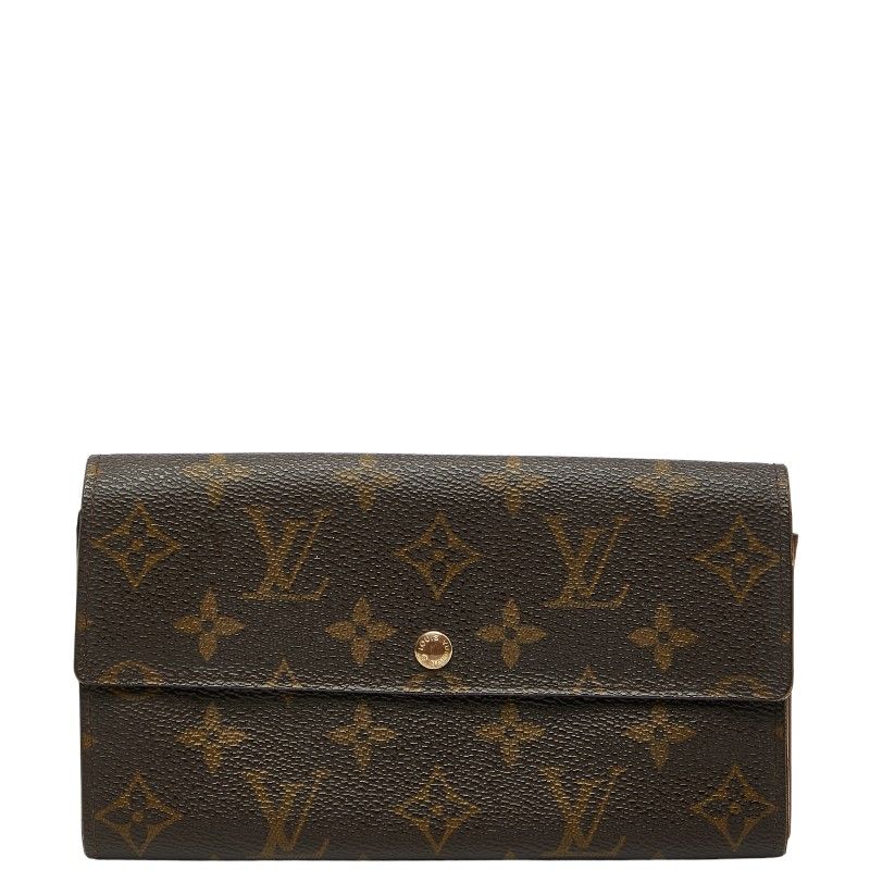 ルイ ヴィトン モノグラム ポシェット ポルトモネ クレディ M 61725 ブラウン PVC レザー レディース LOUIS VUITTON 1 0247787