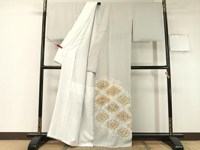 平和屋着物 豪華色留袖 作家物 駒刺繍 更紗花鳥菱文 金彩 正絹 vp