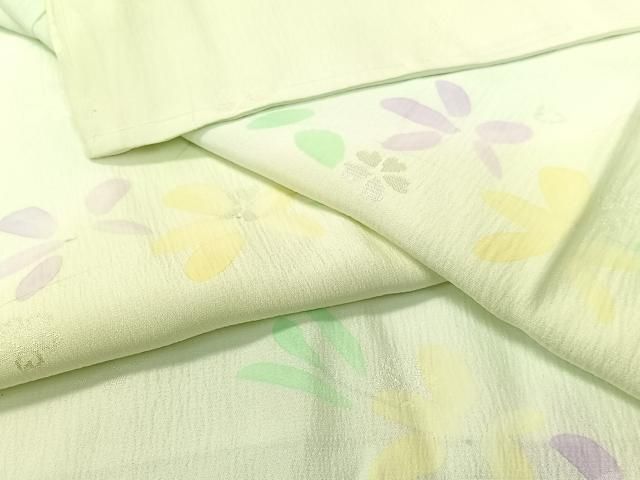 平和屋着物 長襦袢 無双仕立て 草花文 暈し染め 正絹 vp