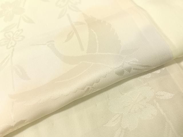 平和屋着物●長襦袢　無双仕立て　枝垂れ桜飛鳥地紋　暈し染め　半衿刺繍　正絹　逸品　CABA4778vp 平和屋着物○長襦袢 無双仕立て 枝垂れ桜飛鳥地紋 暈し染め 半衿刺繍