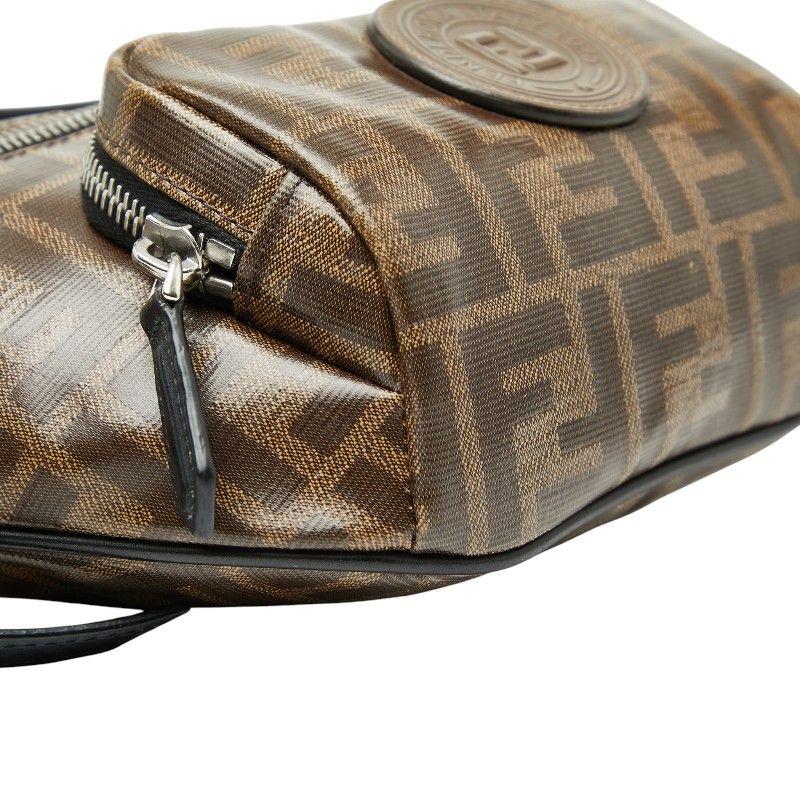 フェンディ ズッカ ボディバッグ ベルトバッグ 7VA446 ブラウン レザー