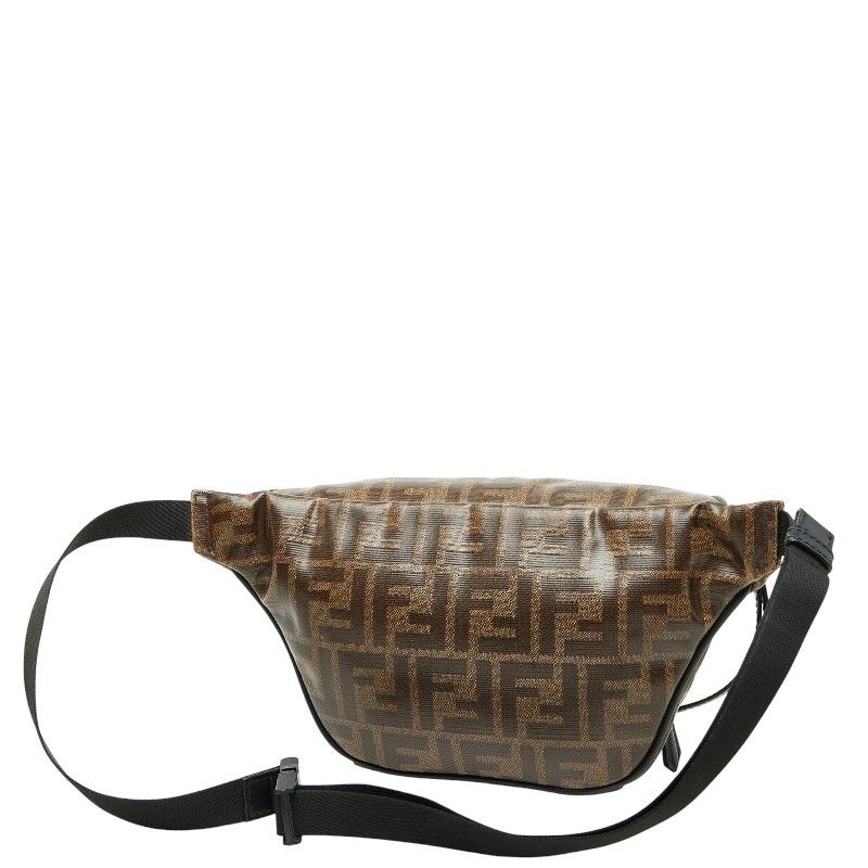 フェンディ ズッカ ボディバッグ ベルトバッグ 7 VA 446 ブラウン レザー レディース FENDI 1-0248355