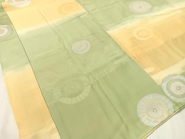 平和屋着物○長襦袢 無双仕立て 地紋起こし 番傘 暈し染め 正絹 逸品