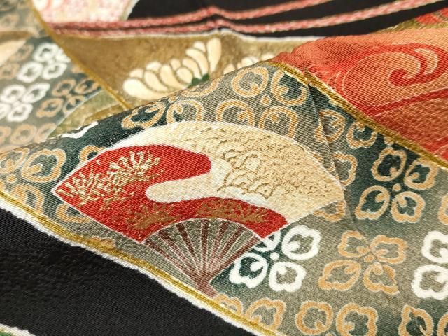 豪華振袖 几帳扇面草花文