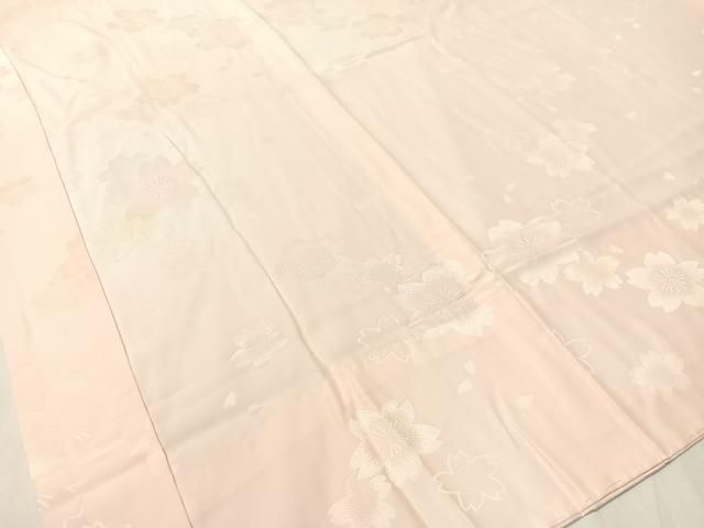 平和屋着物 振袖用長襦袢 無双仕立て 舞桜地紋 暈し染め 正絹 vp 吸湿性 長襦袢 