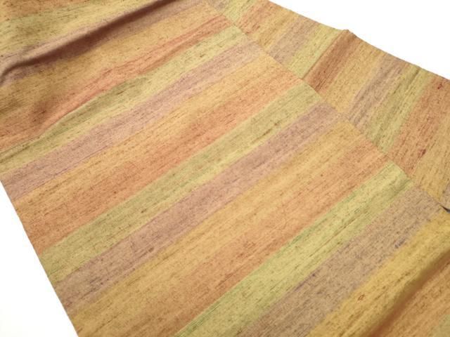 平和屋着物 全通柄 九寸名古屋帯 紬地 霞文 正絹 hy