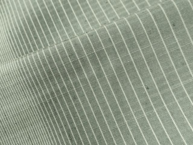  平和屋着物 滝縞紬 かわり織 縞 反端付き ロング丈 正絹 yc 紬 着物