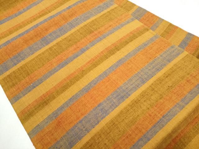 平和屋着物 九寸名古屋帯 紬地 縞 正絹 hy