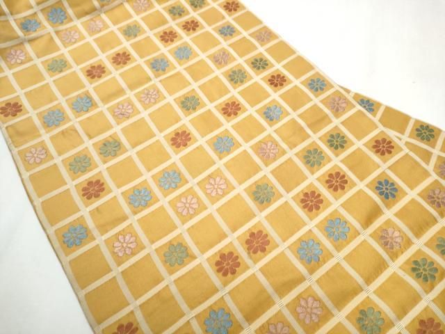 平和屋着物 九寸名古屋帯 唐織 吉野間道 正絹 hy